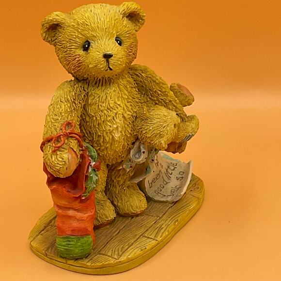 Jacob Cherished Teddies Wishing For Love 1992 Hamilton Gifts 950734 Figurine - Picture 1 of 8